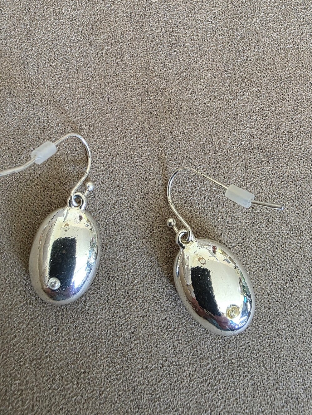 Silver Earrings With Mult Coloured Stone - Picture 2 of 2